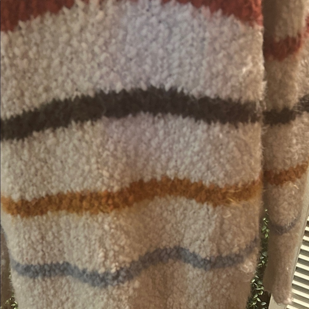 Cozy Multicolor Striped Women's Sweater - Picture 2 of 2